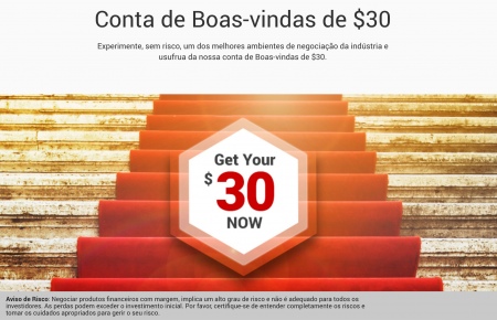 Tickmill oferece $ 30 dólares de boas-vindas para abertura de conta